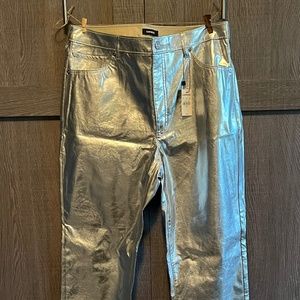 Womens silver Pants Size 14, straight leg